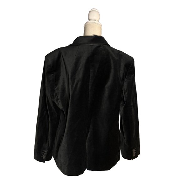 J. Crew Alexandra blazer in velvet black size 18 XL XXL braided trim CF274 - Picture 10 of 14